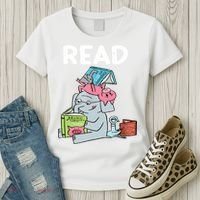 Funny Teacher Library Read Book Club Piggie Elephant Pigeons Women's T-Shirt thumb 3