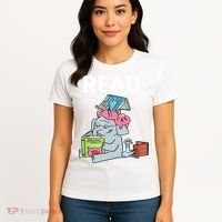 Funny Teacher Library Read Book Club Piggie Elephant Pigeons Women's T-Shirt thumb 4