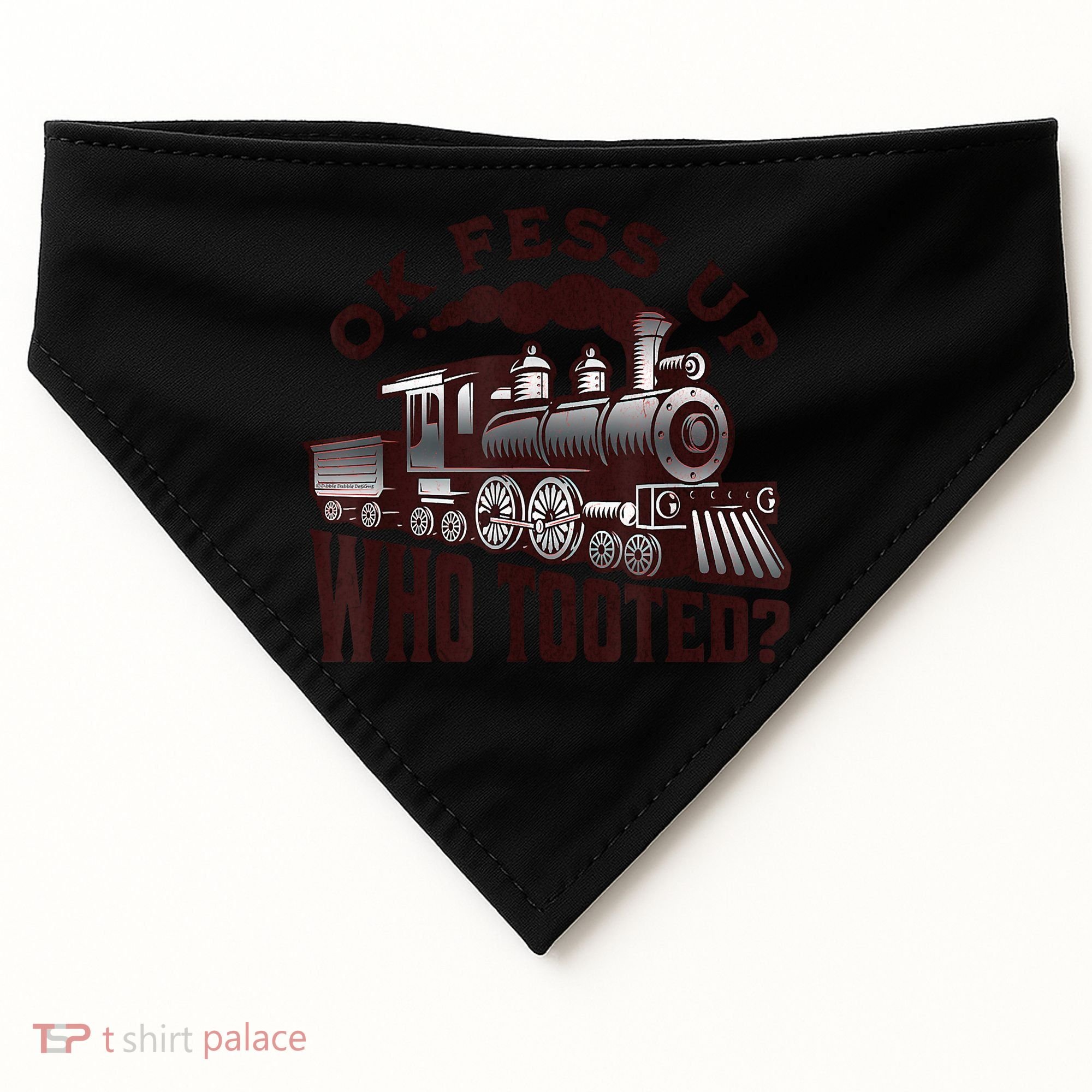 Funny Train Lovers Who Tooted Train USA-Made Doggie Bandana