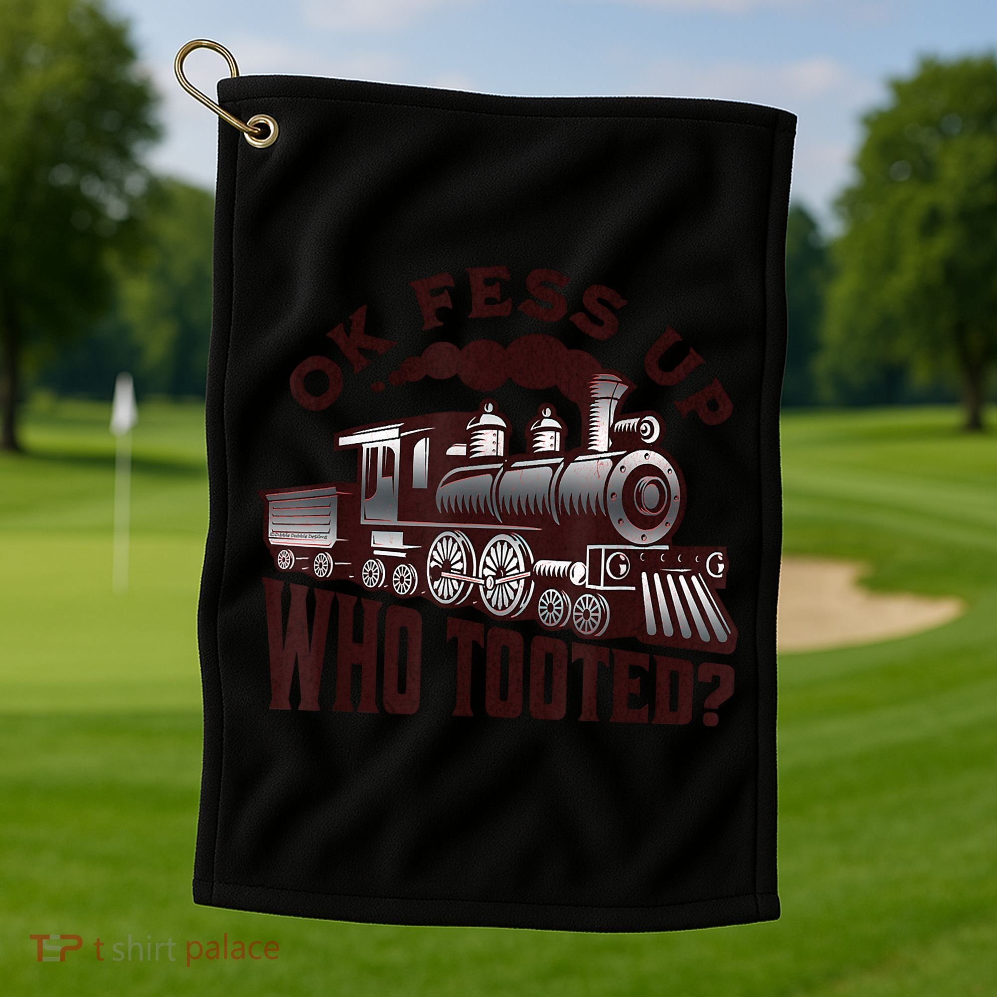 Funny Train Lovers Who Tooted Train Golf Towel