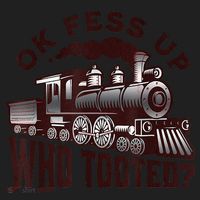 Funny Train Lovers Who Tooted Train Golf Towel thumb 3