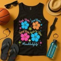 Feed Them Love Them Send Them Back Lunch Lady Life Tank Top thumb 4