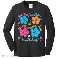 Feed Them Love Them Send Them Back Lunch Lady Life Kids Long Sleeve Shirt thumb 0