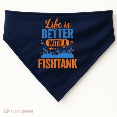 Fish Tank Life Fishkeeping Aquarium Lover Fishkeeper USA-Made Doggie Bandana