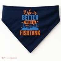 Fish Tank Life Fishkeeping Aquarium Lover Fishkeeper USA-Made Doggie Bandana thumb 0