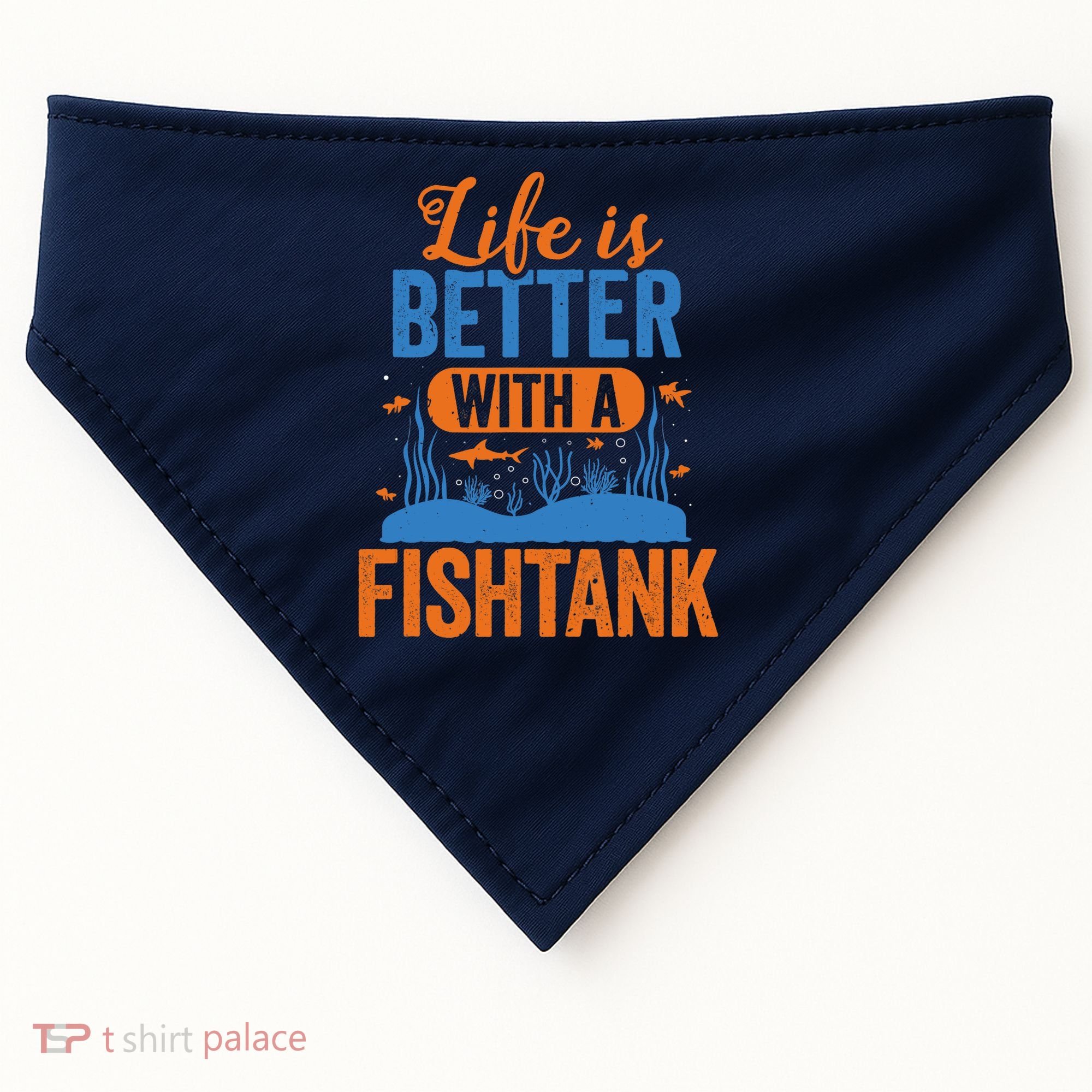Fish Tank Life Fishkeeping Aquarium Lover Fishkeeper USA-Made Doggie Bandana