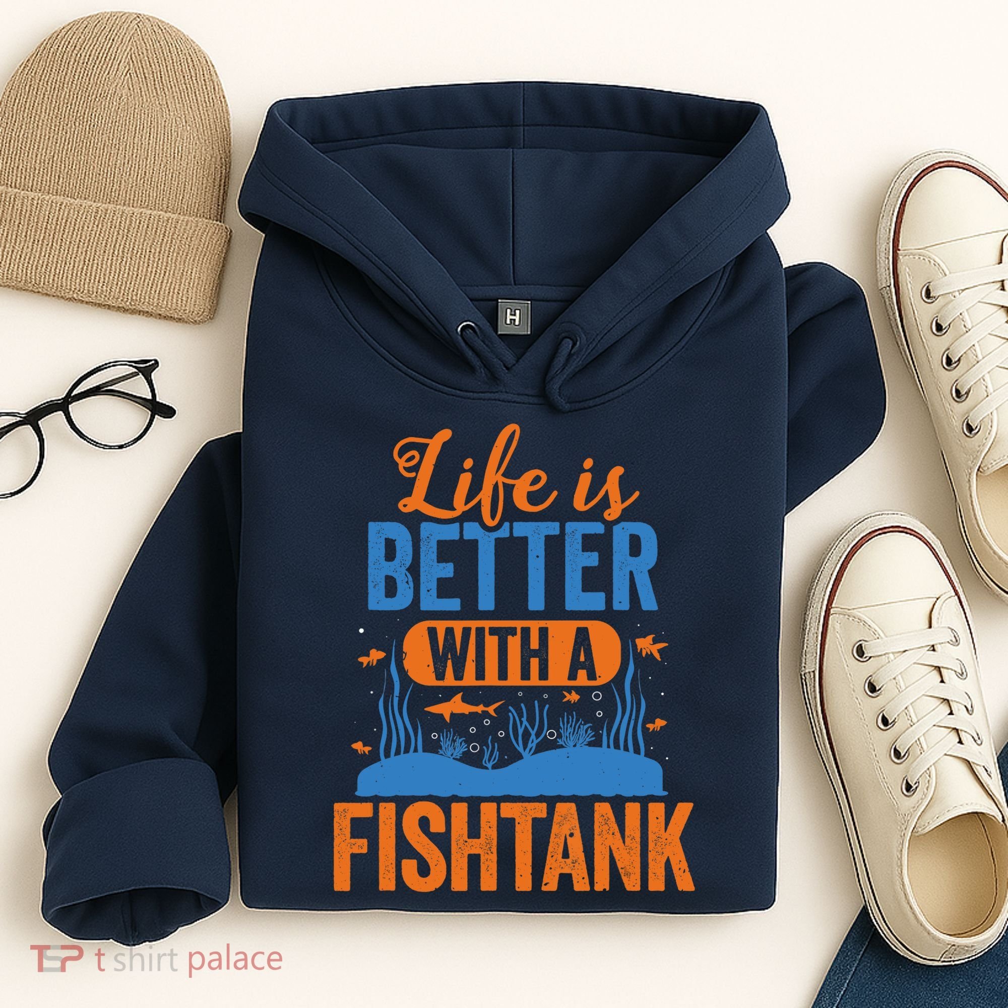 Fish Tank Life Fishkeeping Aquarium Lover Fishkeeper Hoodie