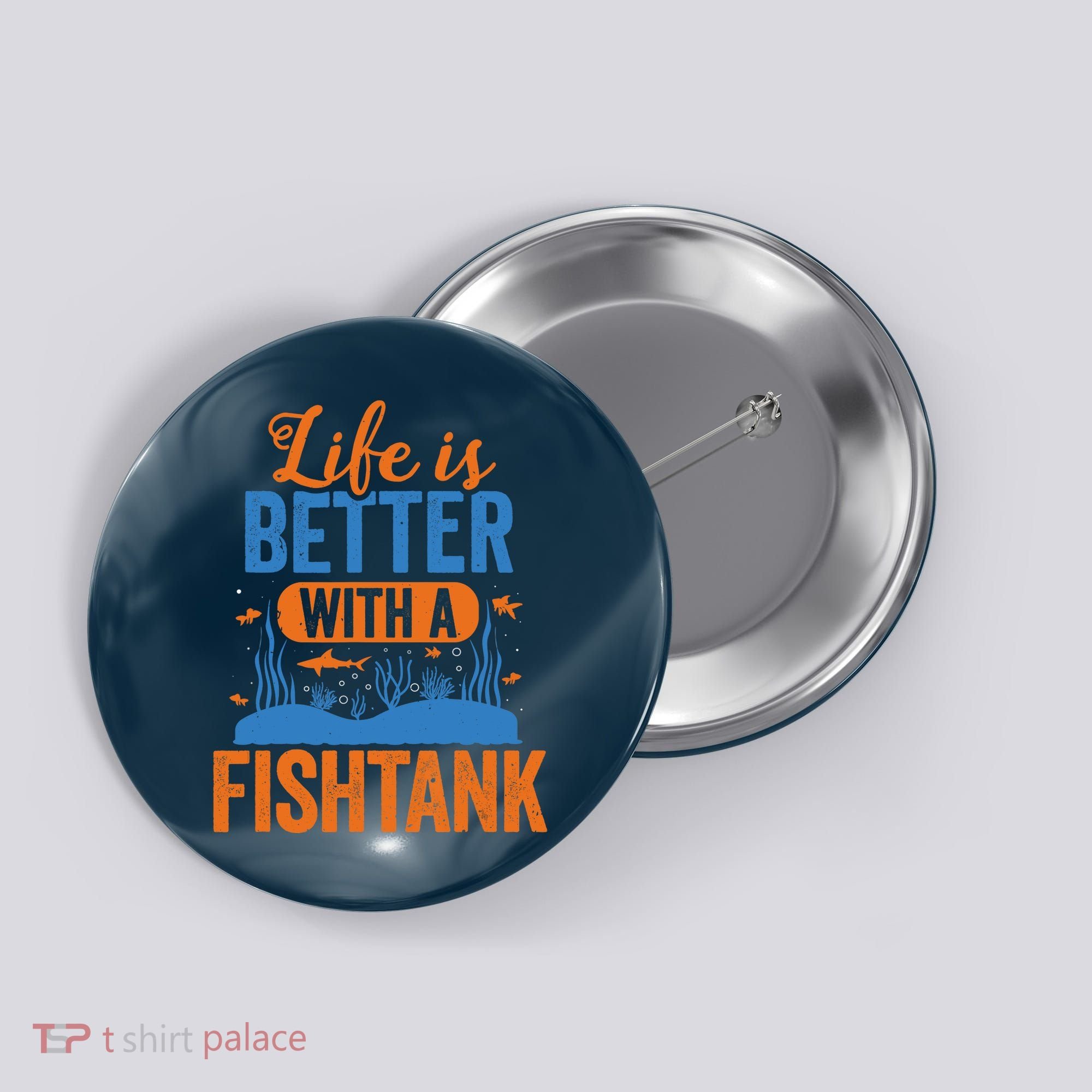 Fish Tank Life Fishkeeping Aquarium Lover Fishkeeper Button