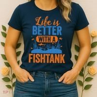 Fish Tank Life Fishkeeping Aquarium Lover Fishkeeper Women's T-Shirt thumb 2
