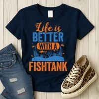 Fish Tank Life Fishkeeping Aquarium Lover Fishkeeper Women's T-Shirt thumb 3