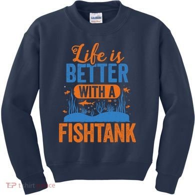 Fish Tank Life Fishkeeping Aquarium Lover Fishkeeper Kids Sweatshirt