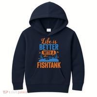 Fish Tank Life Fishkeeping Aquarium Lover Fishkeeper Kids Hoodie thumb 0