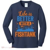 Fish Tank Life Fishkeeping Aquarium Lover Fishkeeper Kids Long Sleeve Shirt thumb 0