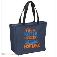 Fish Tank Life Fishkeeping Aquarium Lover Fishkeeper Tote Bag thumb 2