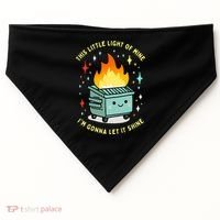 Funny This Little Light Of Mine Lil Dumpster Fire Meme USA-Made Doggie Bandana thumb 0