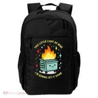Funny This Little Light Of Mine Lil Dumpster Fire Meme Backpack thumb 0