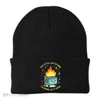 Funny This Little Light Of Mine Lil Dumpster Fire Meme Beanie thumb 0