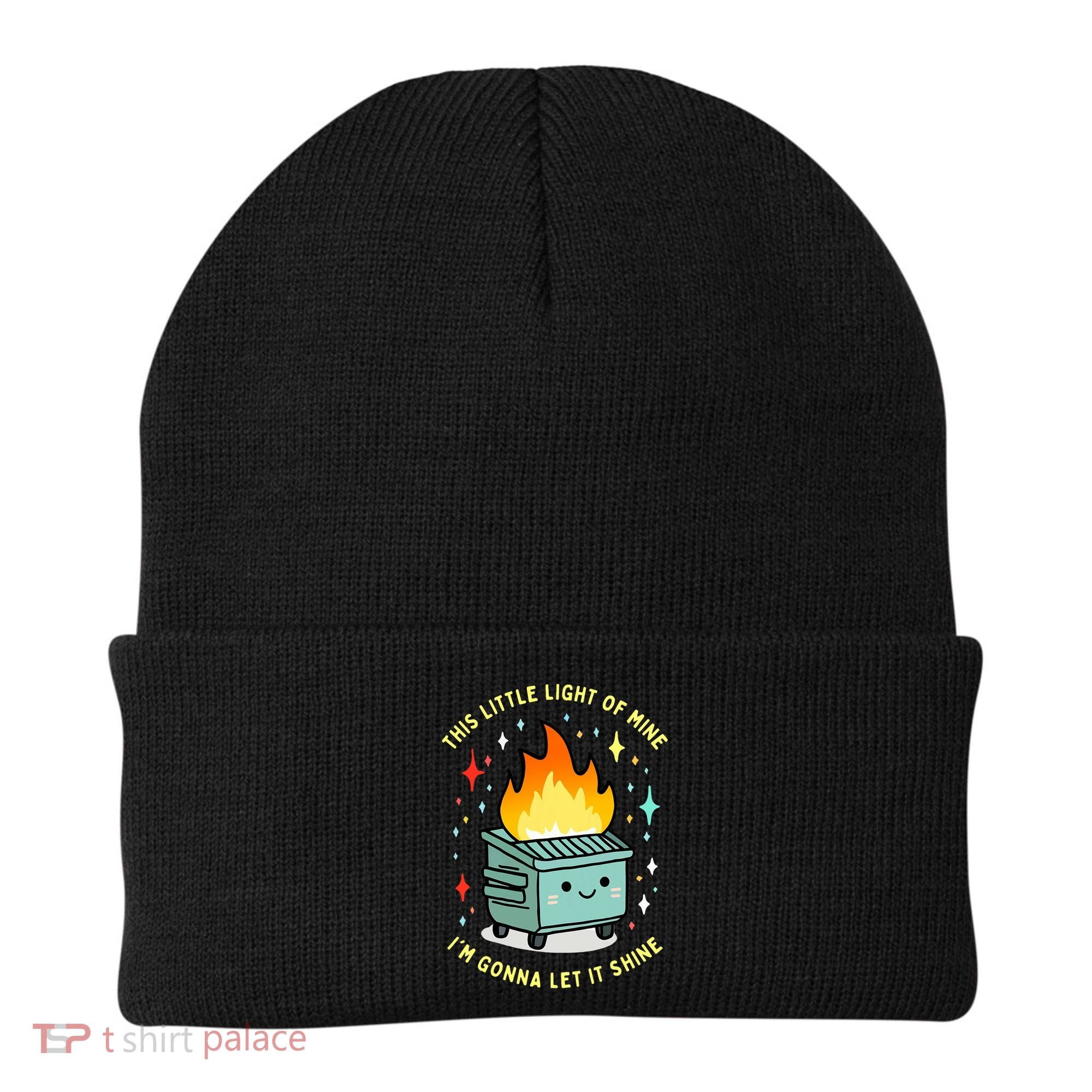 Funny This Little Light Of Mine Lil Dumpster Fire Meme Beanie