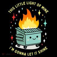 Funny This Little Light Of Mine Lil Dumpster Fire Meme Ornament thumb 1