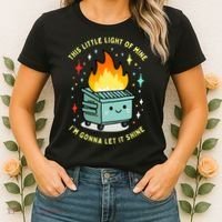 Funny This Little Light Of Mine Lil Dumpster Fire Meme Women's T-Shirt thumb 2