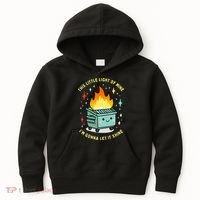 Funny This Little Light Of Mine Lil Dumpster Fire Meme Kids Hoodie thumb 0