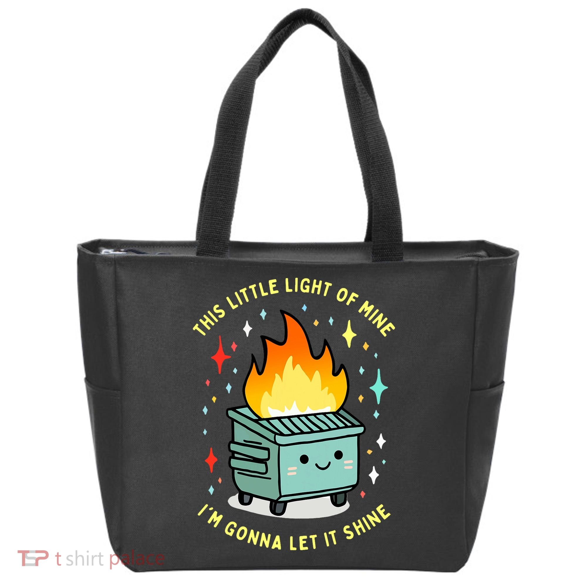 Funny This Little Light Of Mine Lil Dumpster Fire Meme Tote Bag