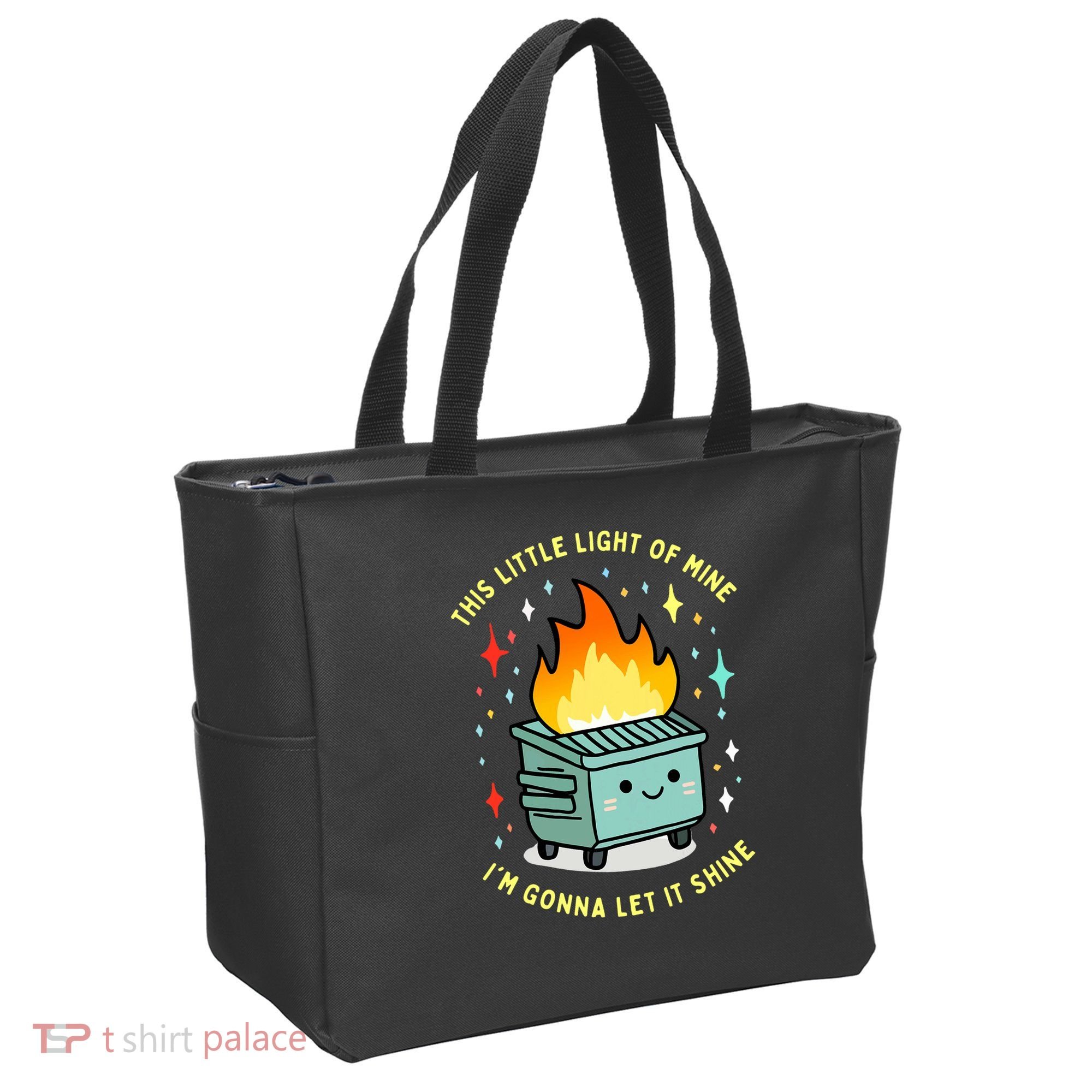 Funny This Little Light Of Mine Lil Dumpster Fire Meme Tote Bag