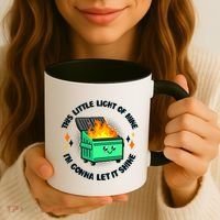 Funny This Little Light Of Mine Im Gonna Let It Shine Dumpster Fire Coffee Mug thumb 3