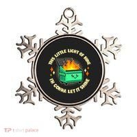 Funny This Little Light Of Mine Im Gonna Let It Shine Dumpster Fire Ornament thumb 0