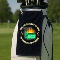 Funny This Little Light Of Mine Im Gonna Let It Shine Dumpster Fire Golf Towel thumb 2
