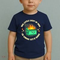 Funny This Little Light Of Mine Im Gonna Let It Shine Dumpster Fire Toddler T-Shirt thumb 2