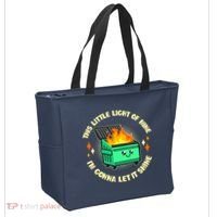Funny This Little Light Of Mine Im Gonna Let It Shine Dumpster Fire Tote Bag thumb 2