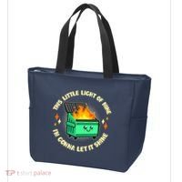 Funny This Little Light Of Mine Im Gonna Let It Shine Dumpster Fire Tote Bag thumb 3