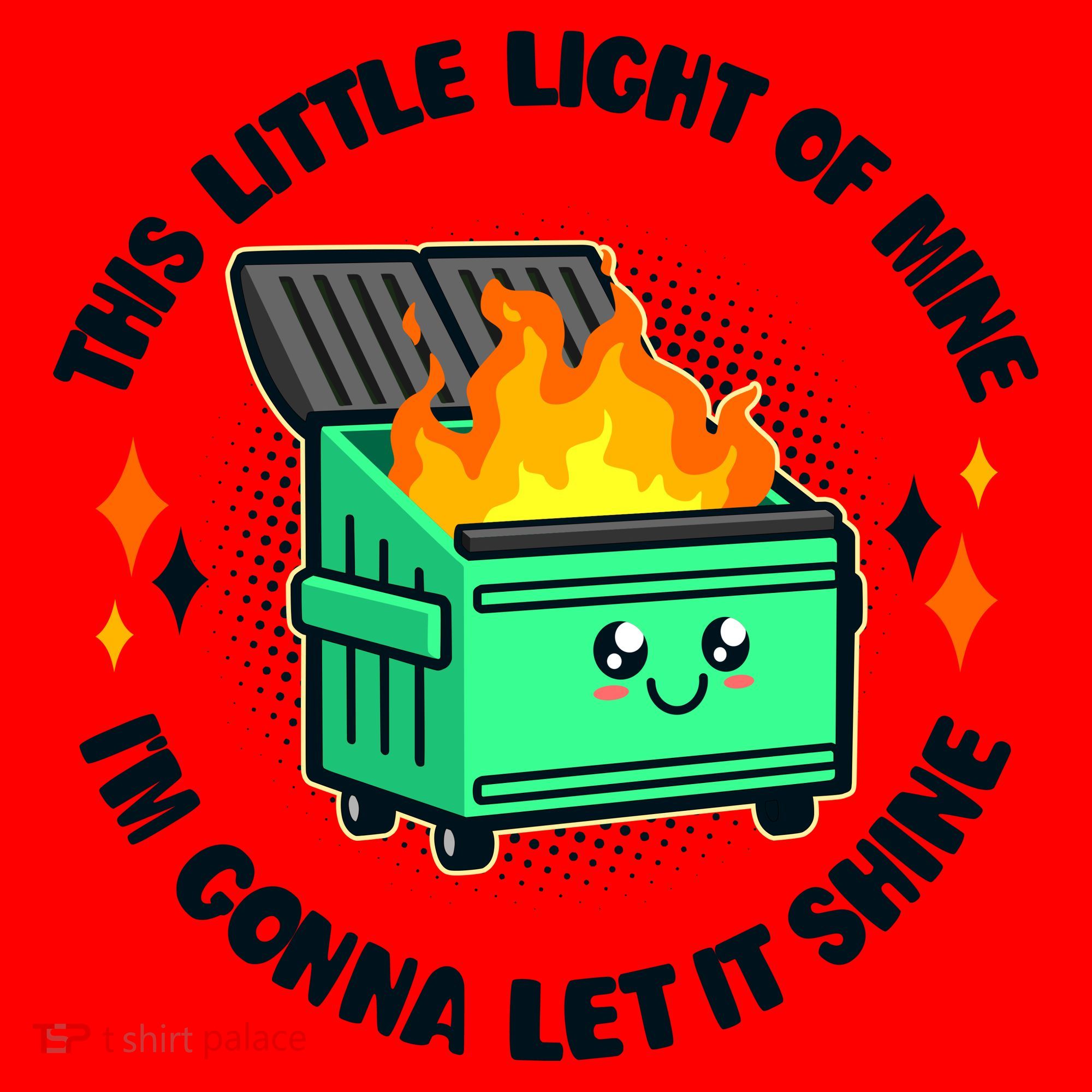 Funny This Little Light Of Mine Im Gonna Let It Shine Dumpster Fire Santa Hat