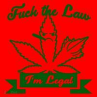 Fuck The Law I'm Legal Weed Santa Hat thumb 1