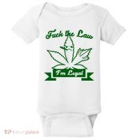 Fuck The Law I'm Legal Weed Baby Bodysuit thumb 0