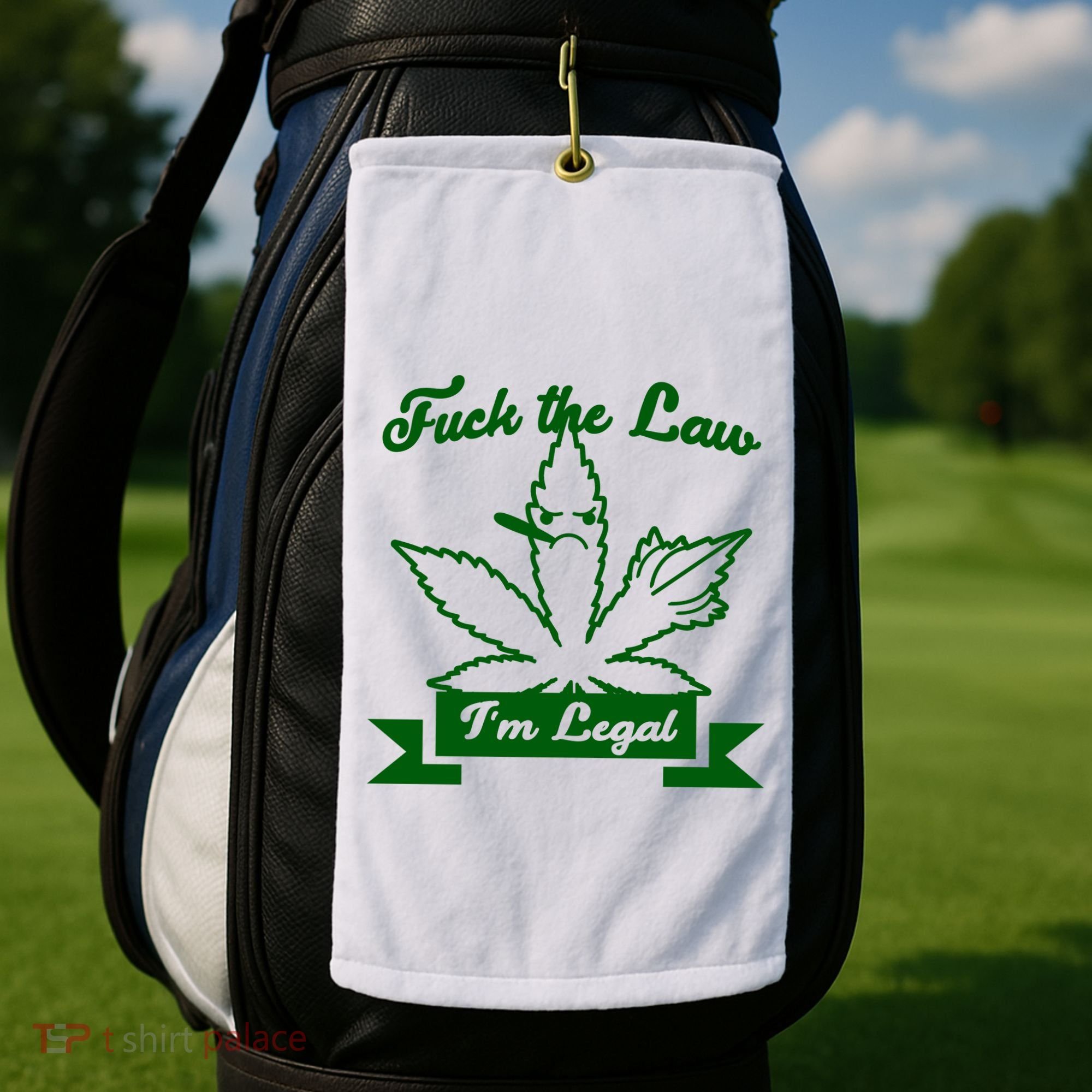 Fuck The Law I'm Legal Weed Golf Towel