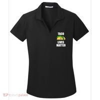 Funny Taco Lives Matter Taco lover Women's Dry Zone Grid Polo thumb 0