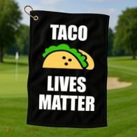 Funny Taco Lives Matter Taco lover Golf Towel thumb 1