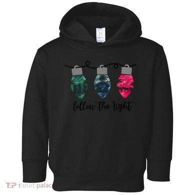 Follow The Light Christ Xmas Light Toddler Hoodie