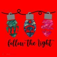 Follow The Light Christ Xmas Light Santa Hat thumb 1