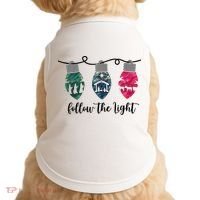 Follow The Light Christ Xmas Light Doggie Tank thumb 0