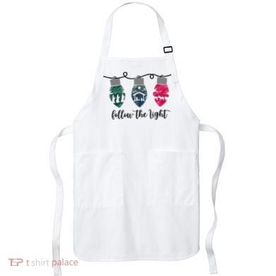 Follow The Light Christ Xmas Light Apron