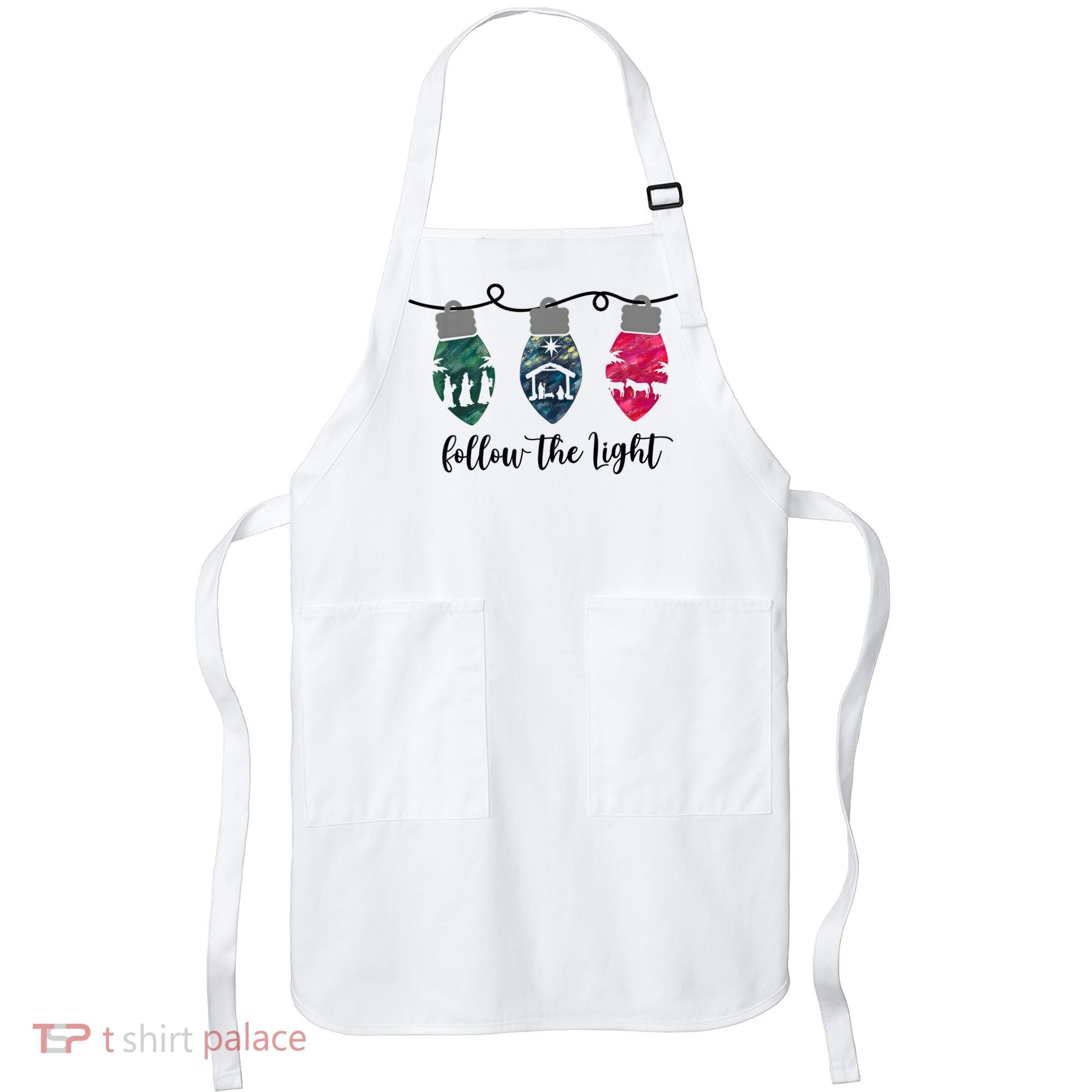 Follow The Light Christ Xmas Light Apron