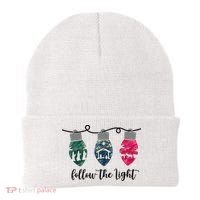 Follow The Light Christ Xmas Light Beanie thumb 0
