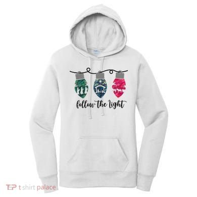 Follow The Light Christ Xmas Light Women's Hoodie