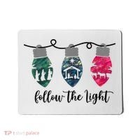 Follow The Light Christ Xmas Light Mousepad thumb 0