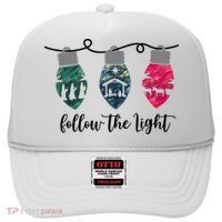Follow The Light Christ Xmas Light Hat thumb 0