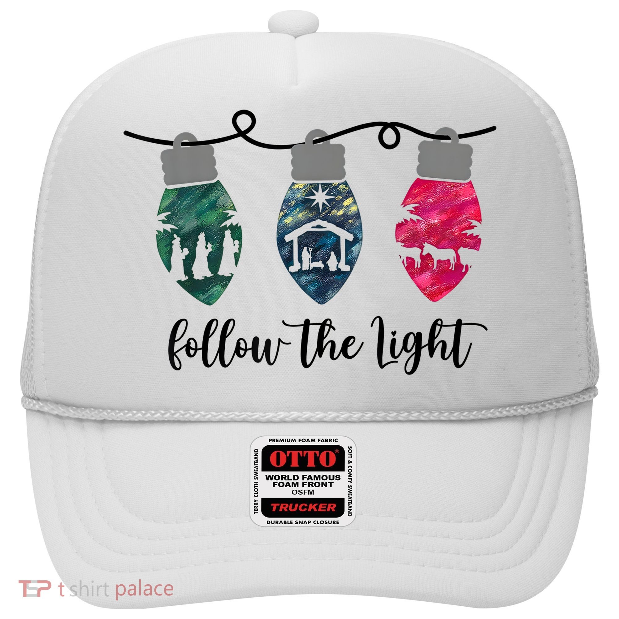 Follow The Light Christ Xmas Light Hat