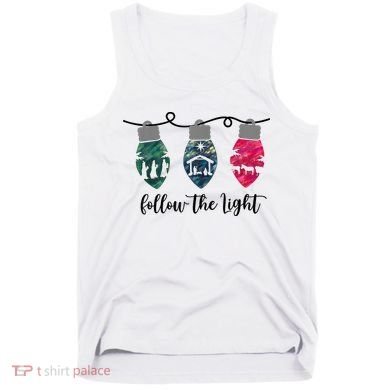 Follow The Light Christ Xmas Light Tank Top